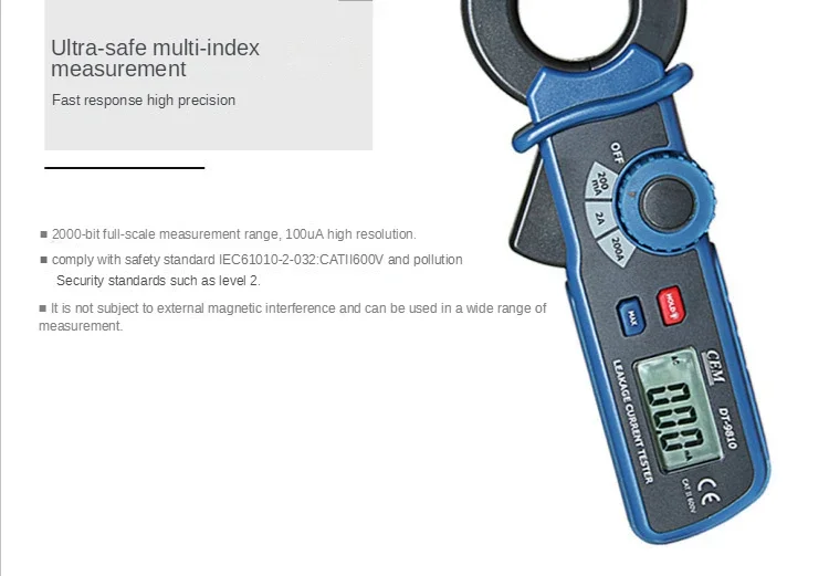DT-9810 mini testador de vazamento automático amme ter medidor de corrente display digital multímetro digital manutenção doméstica