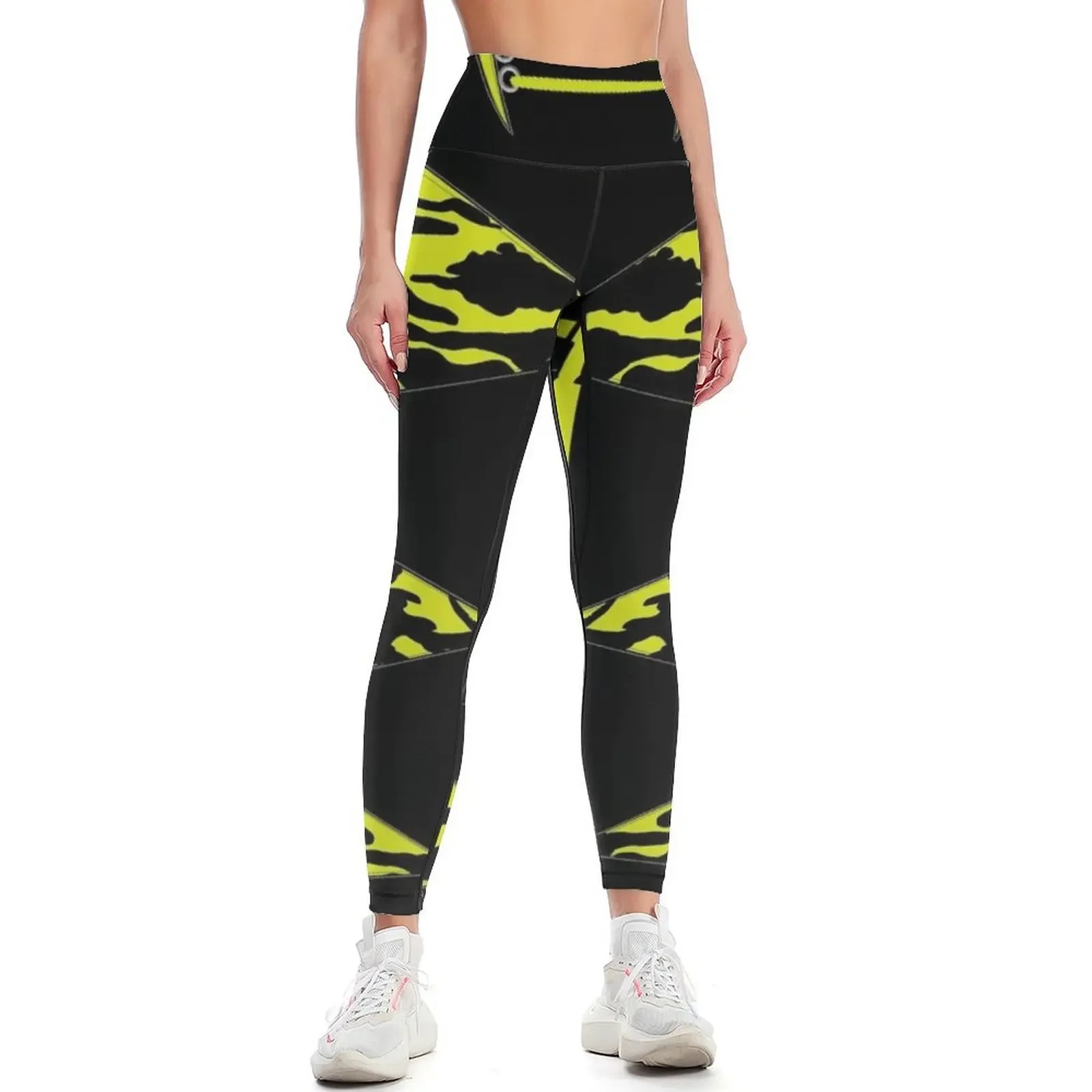 

Yellow Heavy Metal Spandex Style Leggings Sports pants for sport set gym's clothing Women sports Womens Leggings