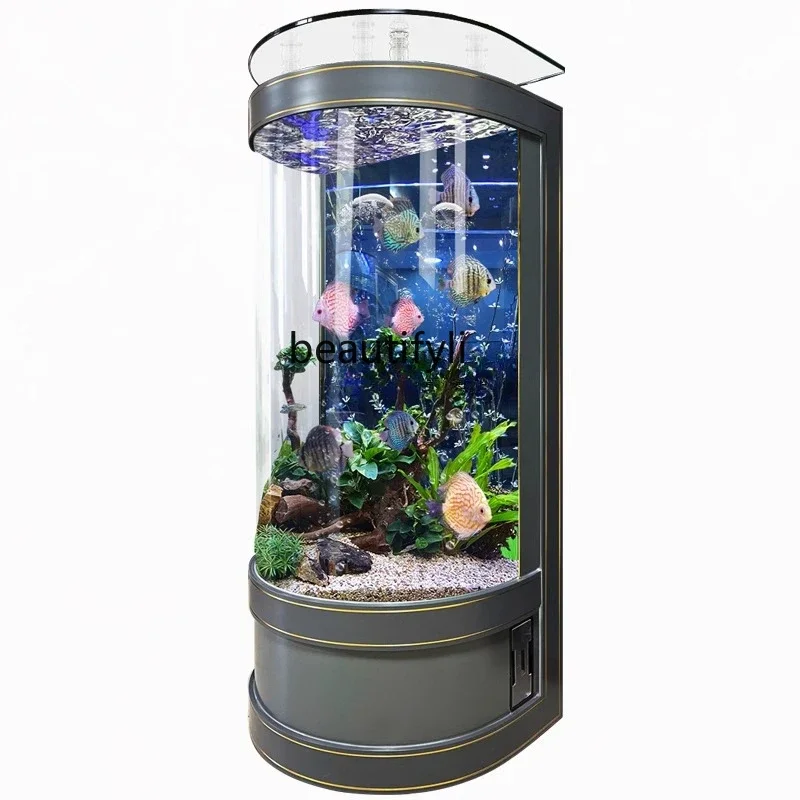 

Light Luxury New TV Fish Tank Living Room Home Small and Medium-Sized Integrated Change Water Vertical Aquarium