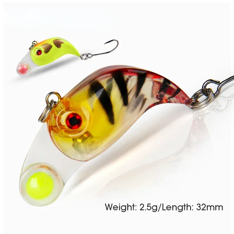 2.5g/25mm Mini VIB Micro Sinking Fishing Lure Artifical Hard Bait Crankbait Wobblers for perch and trout