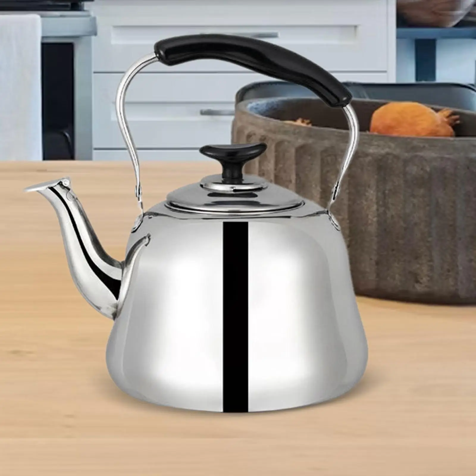 Whistling Tea Kettle 1L Household Anti Scald Handle Anti Rust Stovetop Kettle Tea Pot for Office Stove Indoor Hiking Backpacking