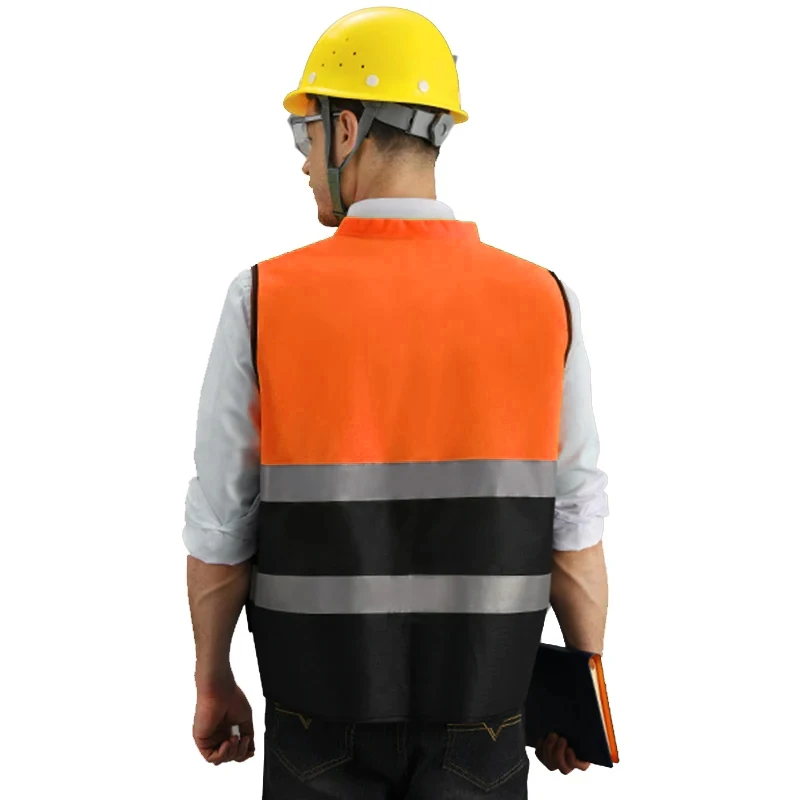 High Visibility Multi Pocket Oxford Fabric Reflective Safety Vest Customized Logo For Night Riding Reflective Vest