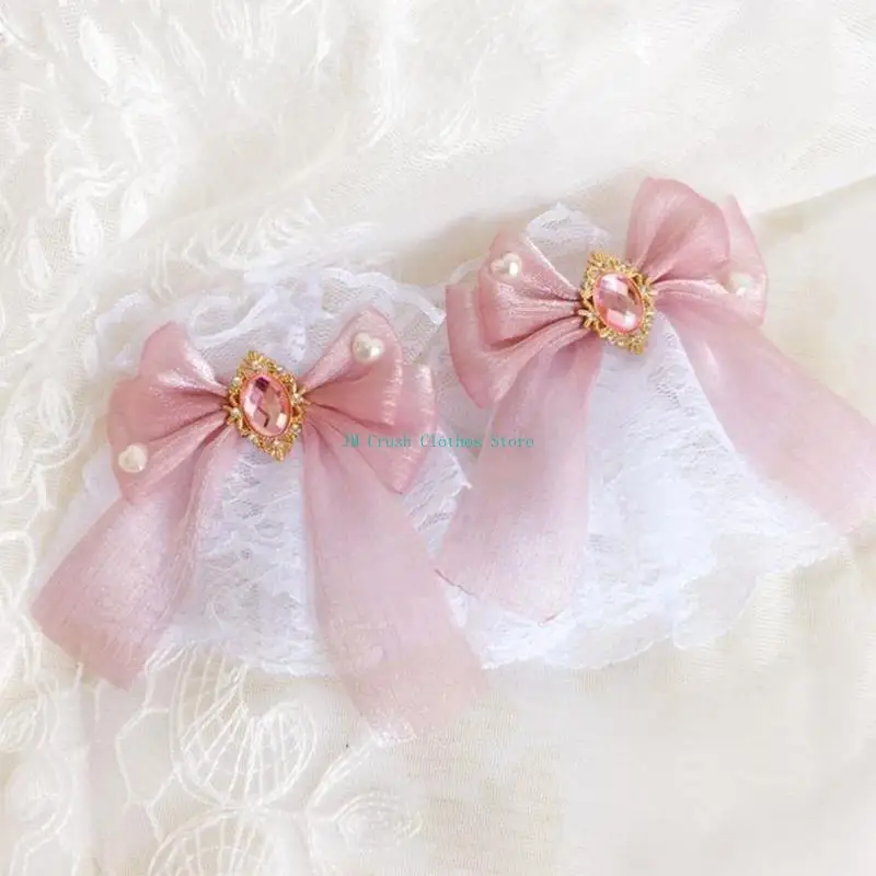 K1ME Renda Manga Decorativa Cosplay Pulseira Fantasia Tema Anime Antiderrapante