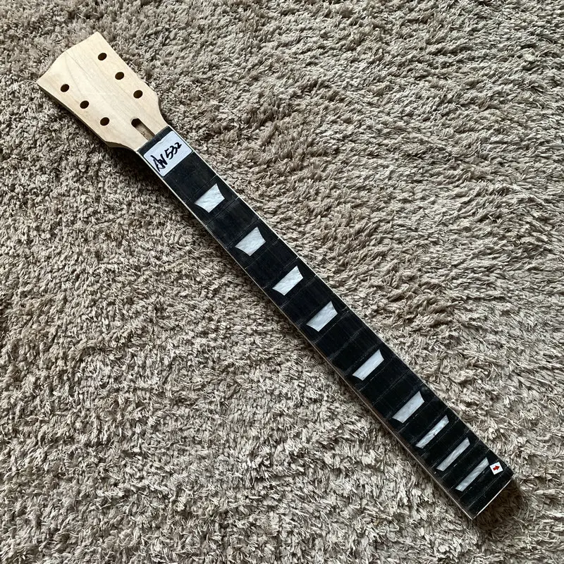 Unfinished 22 Frets LP Model electric Guitar Neck No Fret Binding  Broken 6 Strings Right Hand Stock Item AN532