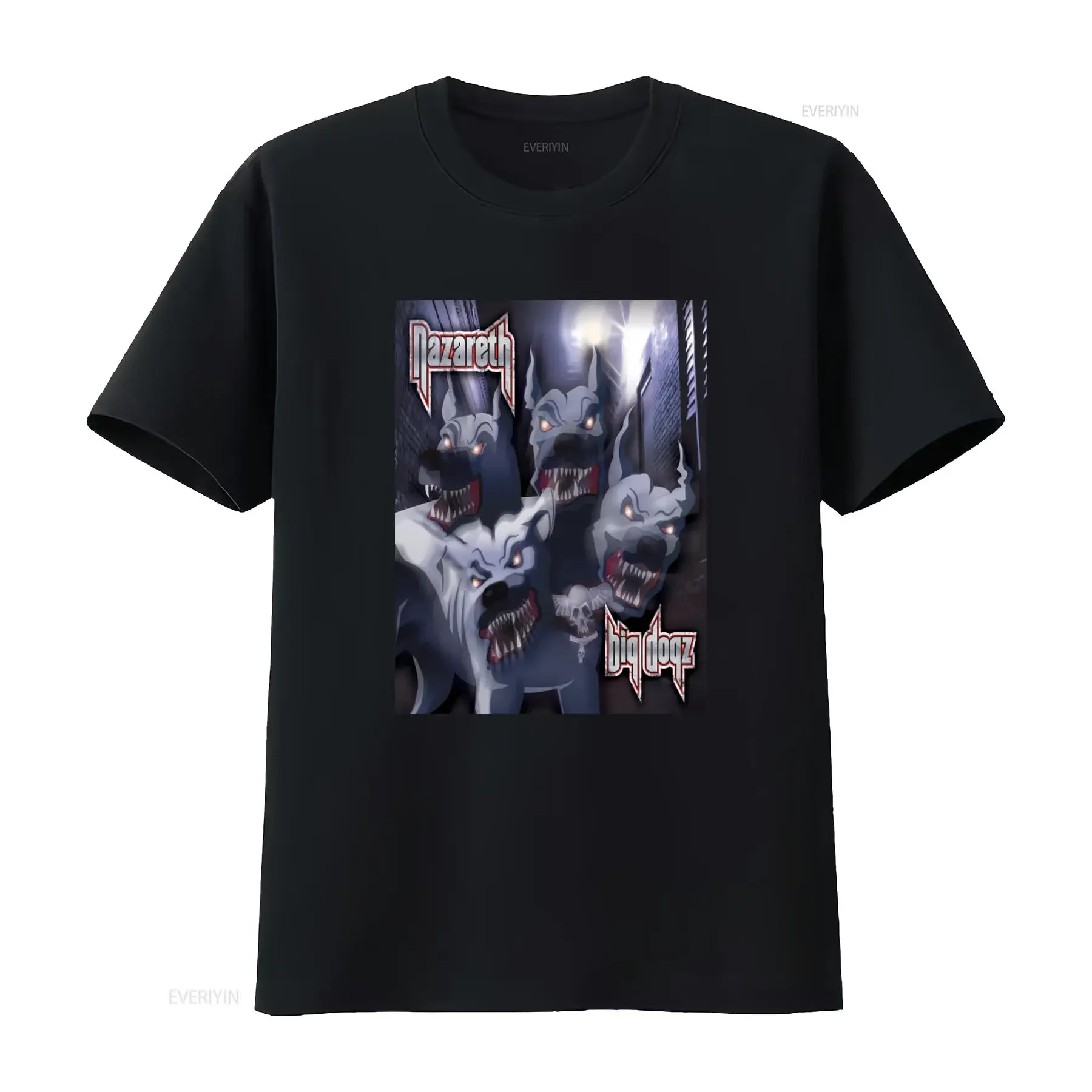 New Dtg Dtf T shirt NAZARETH Big Dogz Size Featuring Aggressive Dog s for a Bold Look vintage Washed streetwear Soft homme