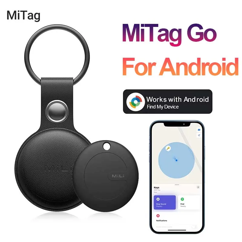 Novo mili mitag go bluetooth 5.0 rastreador localizador dispositivo de rastreamento para android item localizador trabalho com google encontrar meu dispositivo