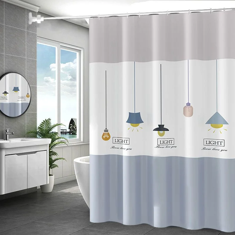 [Shower Curtain] (Bracket not included) Partition Curtain Waterproof Bathroom Curtain Shower Curtain Mildew Resistant Curtain Ba