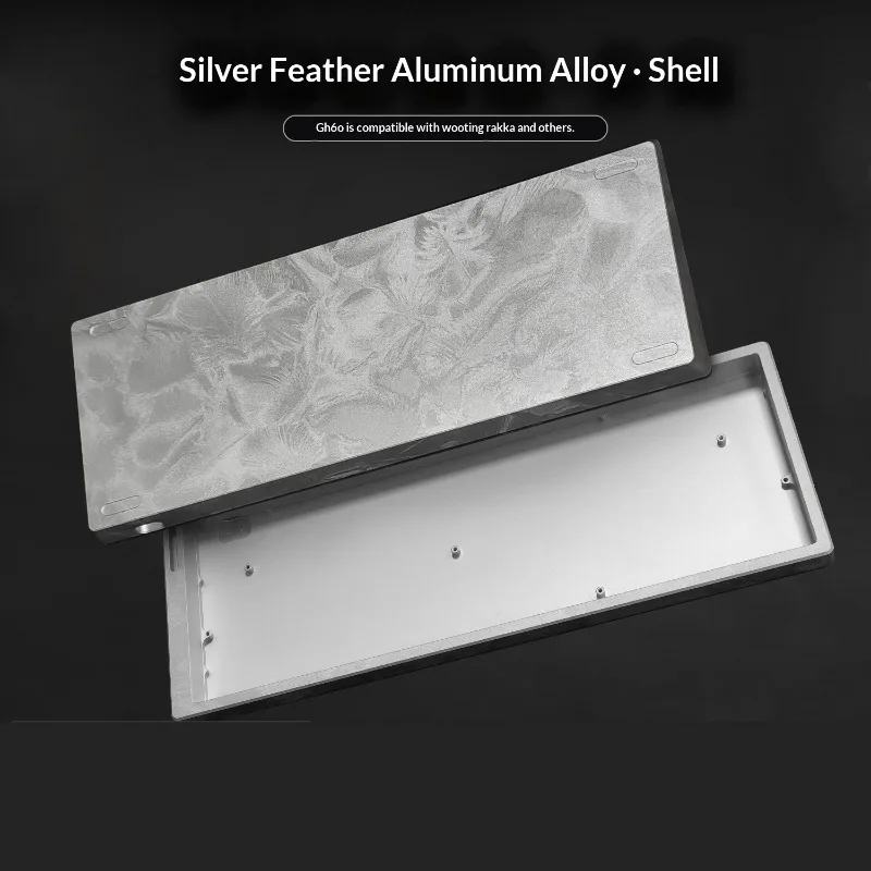 

Aluminum GH60 DIY Keyboard Shell, Feather Texture for Wooting Rakka Magnetic Axis, Custom 60% Case