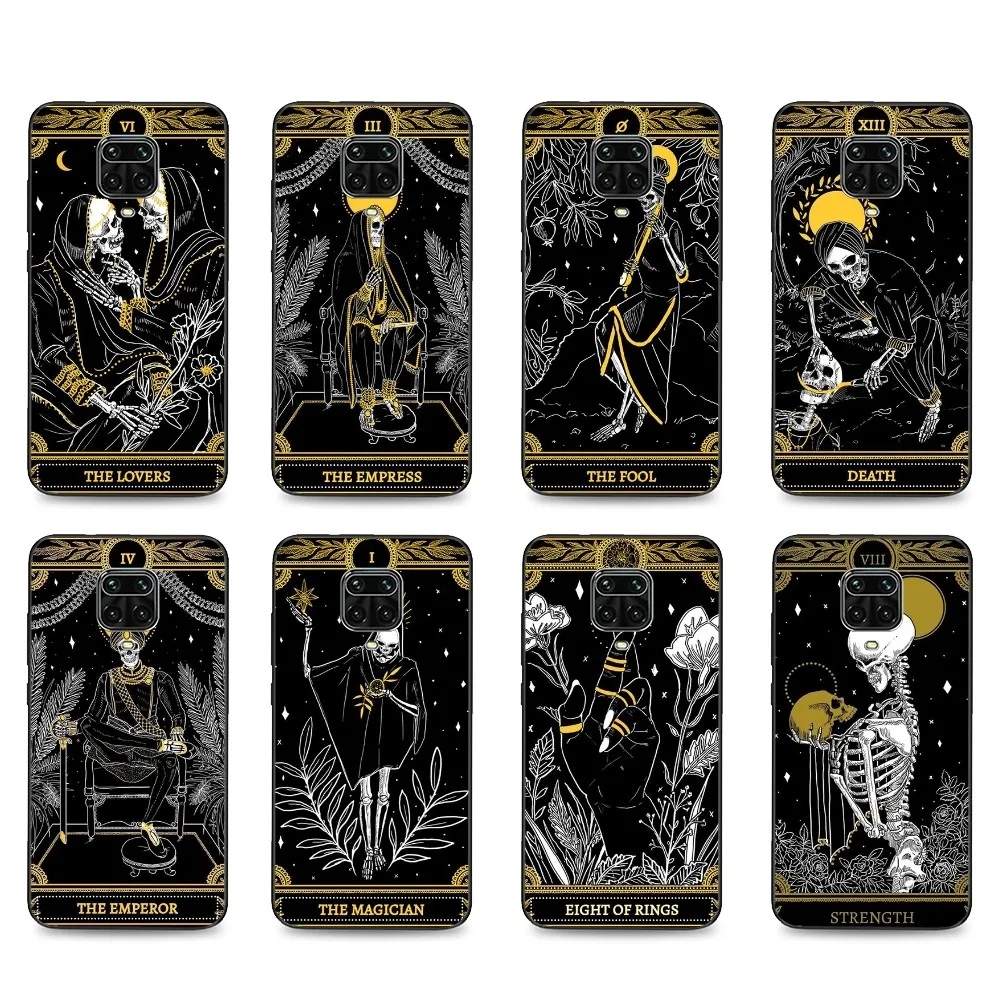 

Death Tarot Phone Case For Xiaomi Mi 5X 8 9 10 11 12 lite pro 10T PocoX3pro PocoM3 Note 10 pro lite