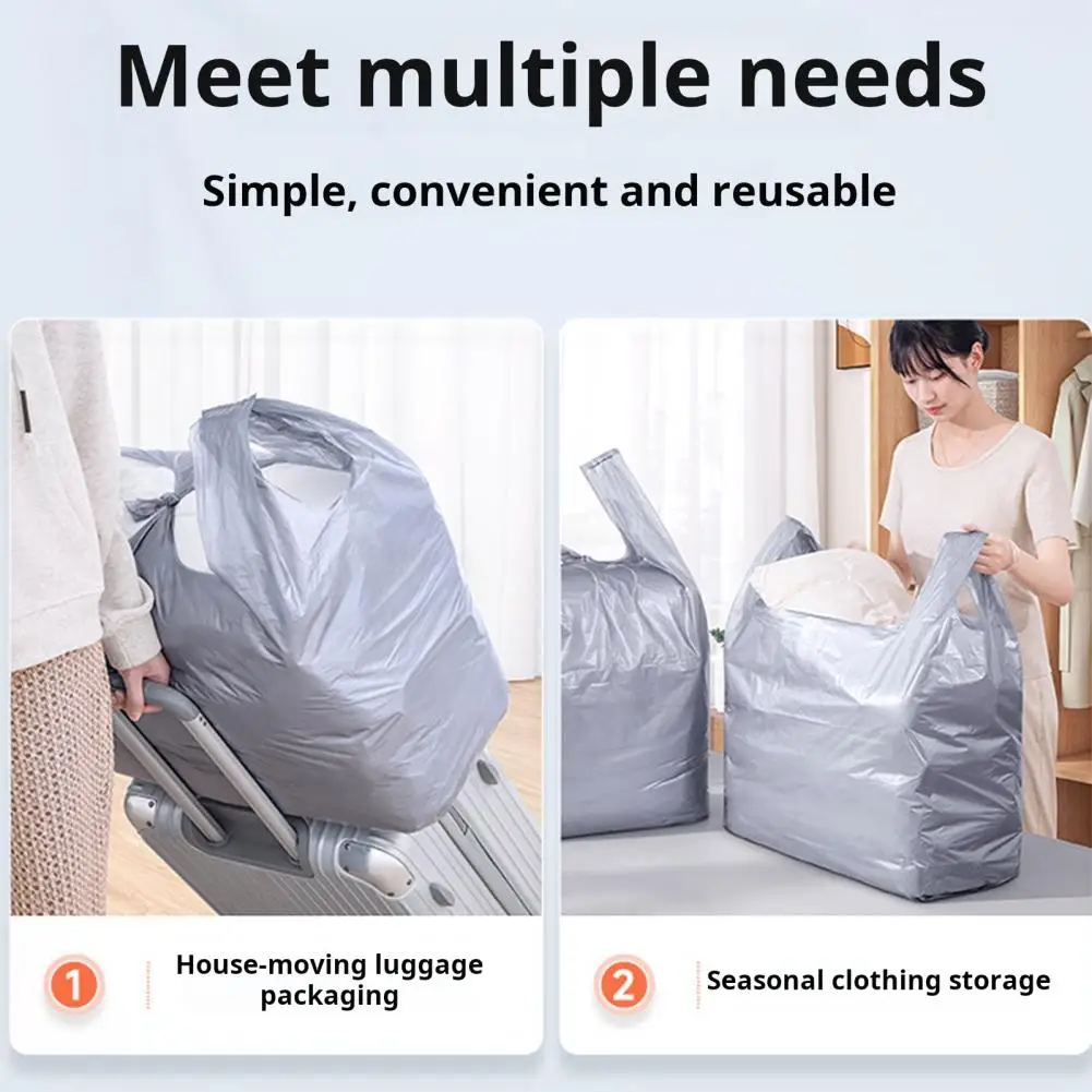 ถุงบรรจุภัณฑ์หนา10ชิ้นถุงเก็บเสื้อผ้ากันน้ำมีความจุรับน้ำหนักได้ดีสำหรับผ้าห่มผ้าห่มผ้าห่มหมอน