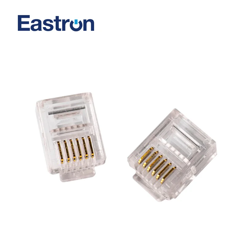 Ligne RJ12 1 mètre deux têtes de cristal