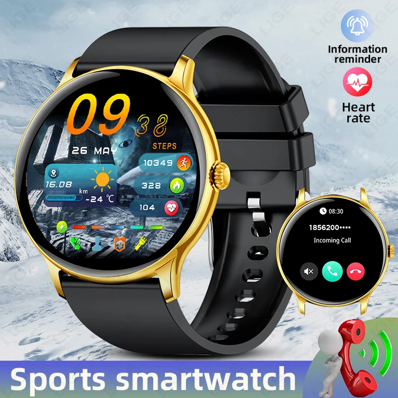 

LIGE New Smart Watch Women Men Bluetooth Call Sports Fitness Men‘s Watches Heart Rate Health Monitor Smartwatch For Android iOS