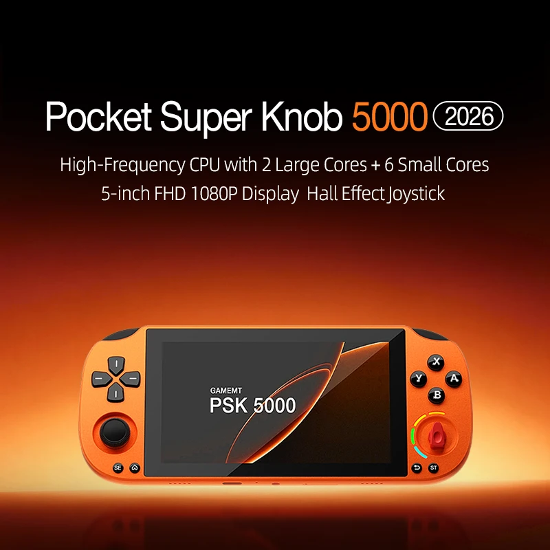 PSK5000 5" IPS 1080P Retro PSP Handheld Game Console - Ultra Thin, 3000+ Games, Built-in Emulators
