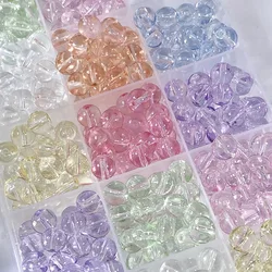 8mm 50/Lot Round Smooth Clear Multicolor Crystal Glass Loose Beads Wholesale For Jewelry Making DIY Charms Bracelet Necklace