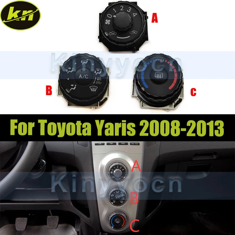 

Переключатель кондиционера для Toyota Yaris 2008-13, регулировка скорости ветра переменного тока, кнопка переключателя холода, тепла, обогрева и охлаждения