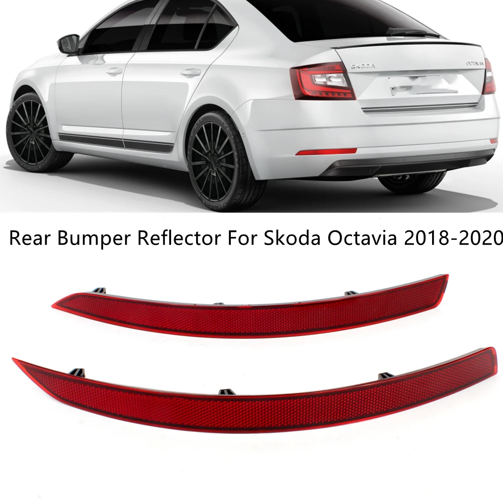 

For Skoda Octavia Sedan A8 2018 2019 2020 2021 Rear Tail Bumper Corner Reflector Decorative False Light Lamp