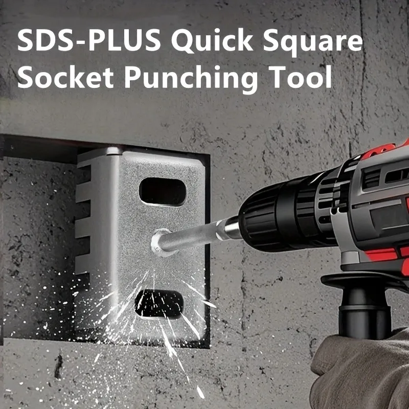 SDS-PLUS To 11mm Square Shank Adapter – for Concrete Box Cutting & Chiseling