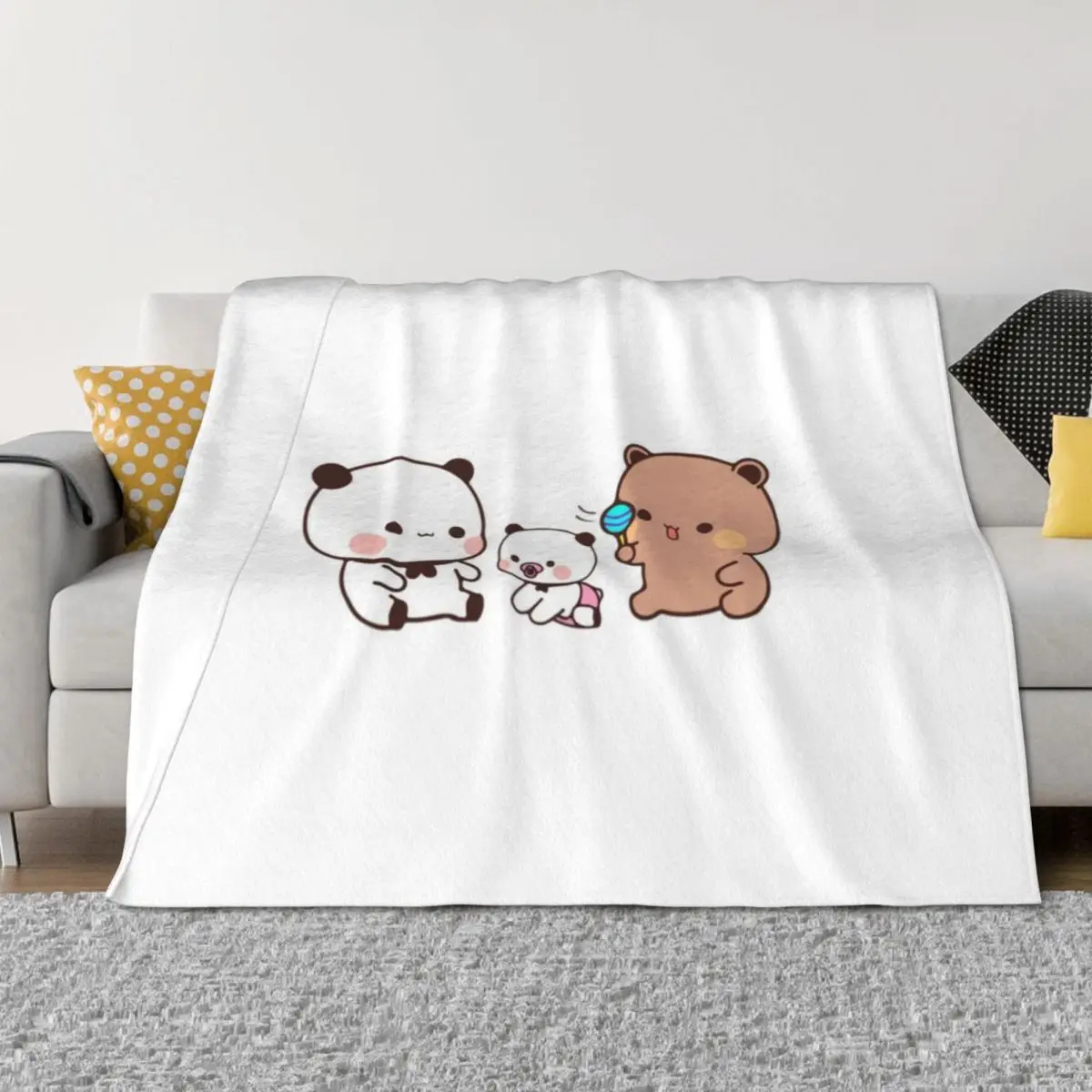 

Bear and Panda Bubu Dudu Balloon Throw Blanket Beach Beautifuls Blankets For Sofas Winter beds Blankets