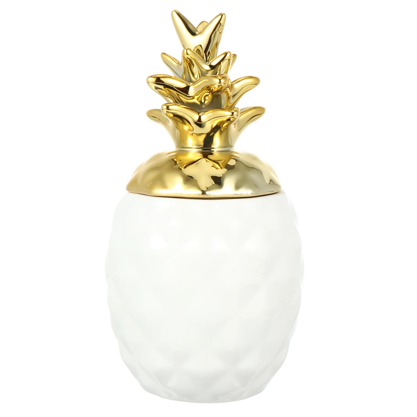 

1Pcs Elegant Ceramic Pineapple Adornment Lid Jewelry Storage Jar Home Office Decor Lovely Desktop Decoration Jewelry Storage Jar
