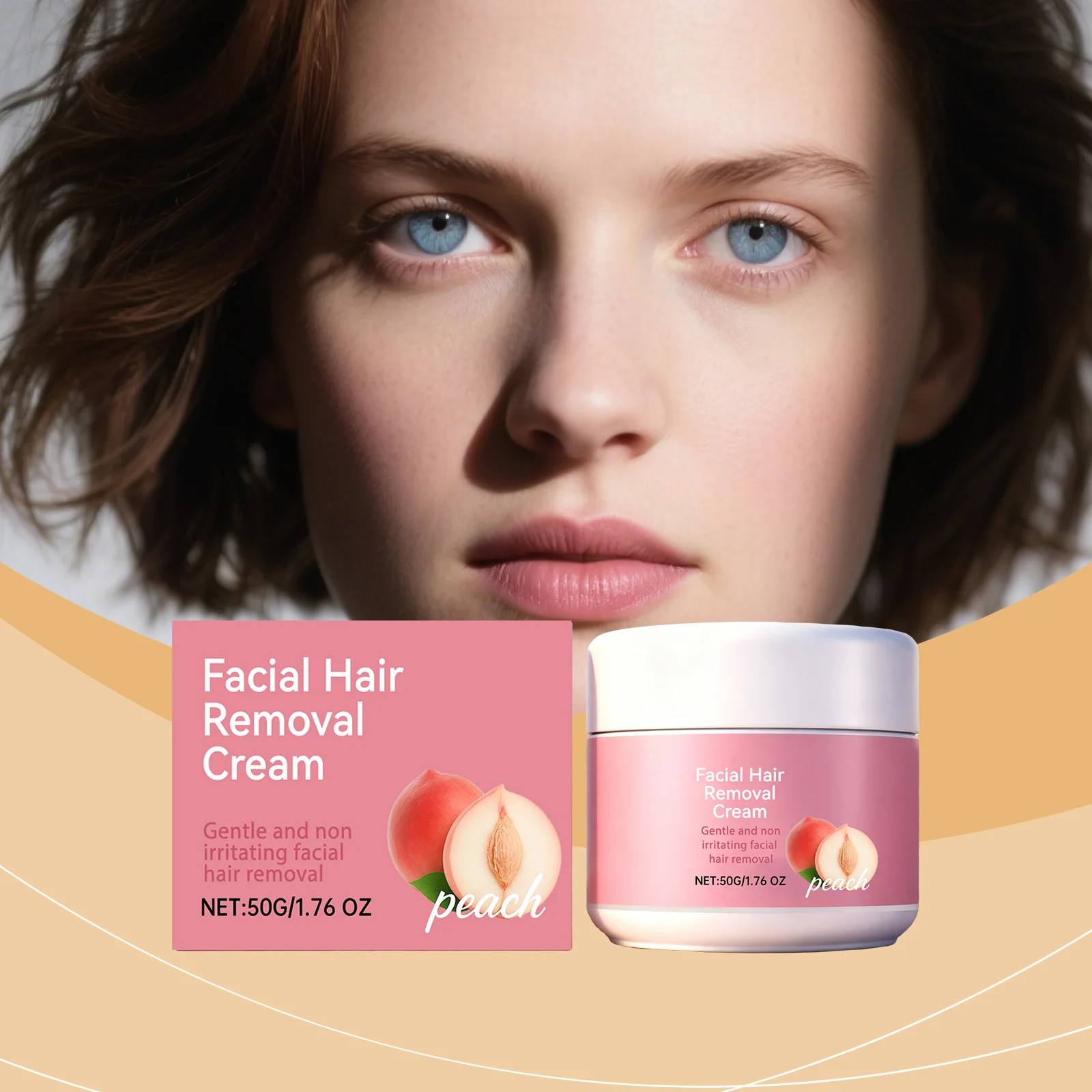 كريم إزالة الشعر الخفيف للوجه البشرة الحساسة المغذي ترطيب منعش الشفاه بشرة الوجه النساء الجمال مهدئا مرهم 50 جرام