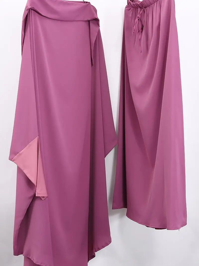 Muslim Women Prayer Garment Dress Set Hijab Abaya Turkey Kaftan Dubai Burqa Skirt Islam Clothing Khimar Jalabiya Kebaya Djellaba