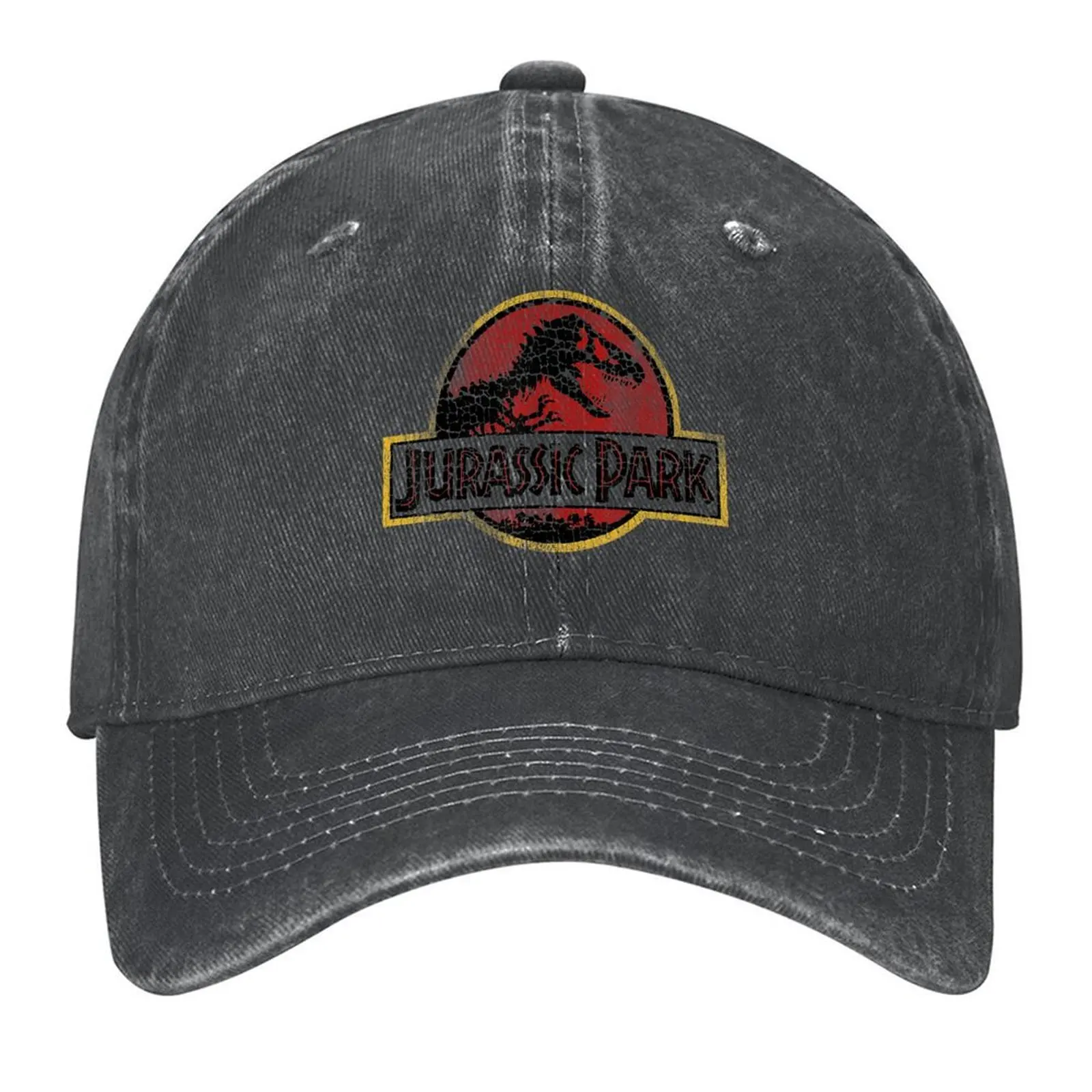 

Jurassics Park Blue & Purple Fossil Logo Graphic Baseball Cap Golf Wear black sun hat Caps Women Men's