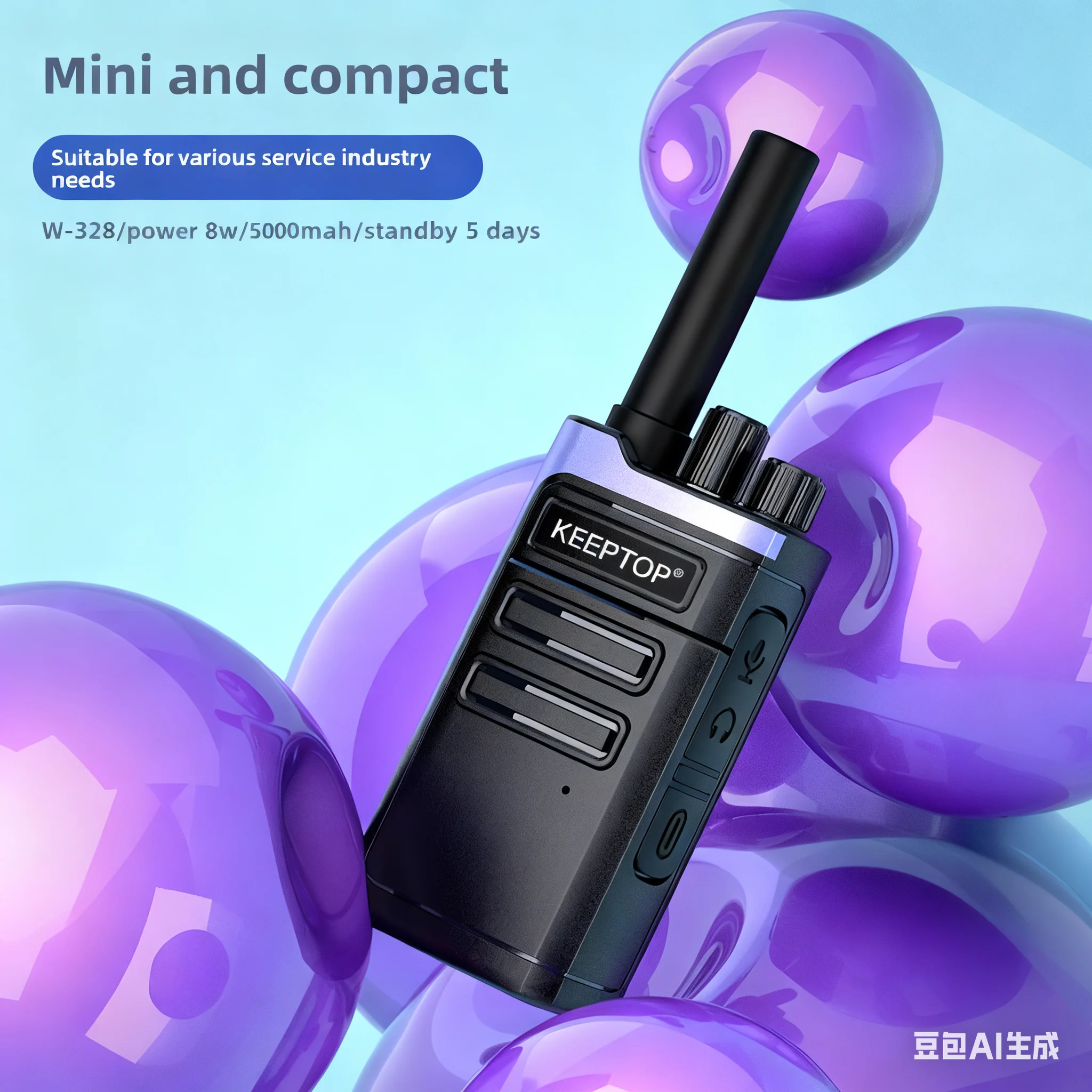 วิทยุสื่อสาร KEEPTOP 1/2 ชิ้น รุ่นมินิ พกพาสะดวก วิทยุสื่อสารแบบสองทาง UHF ชุดเครื่องรับส่งสัญญาณวิทยุสื่อสาร วิทยุสื่อสารระยะไกล