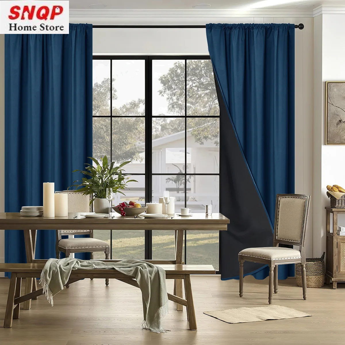 

1Pc 100% Blackout Curtains for Living Room Bedroom Thermal Insulated Lining Waterproof Window Decor Kitchen HOTEL 창문커텐 Door