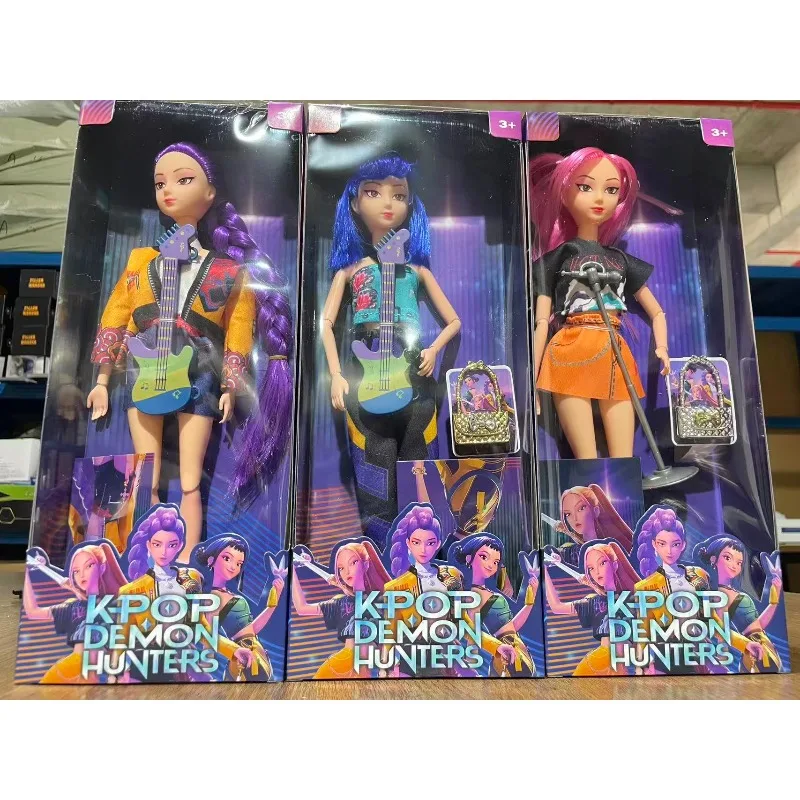 

2025 Demon Hunters K-Pop, популярная виниловая очаровательная кукла с героями мультфильмов, игрушка с несколькими персонажами, модные виниловые куклы со стильными нарядами