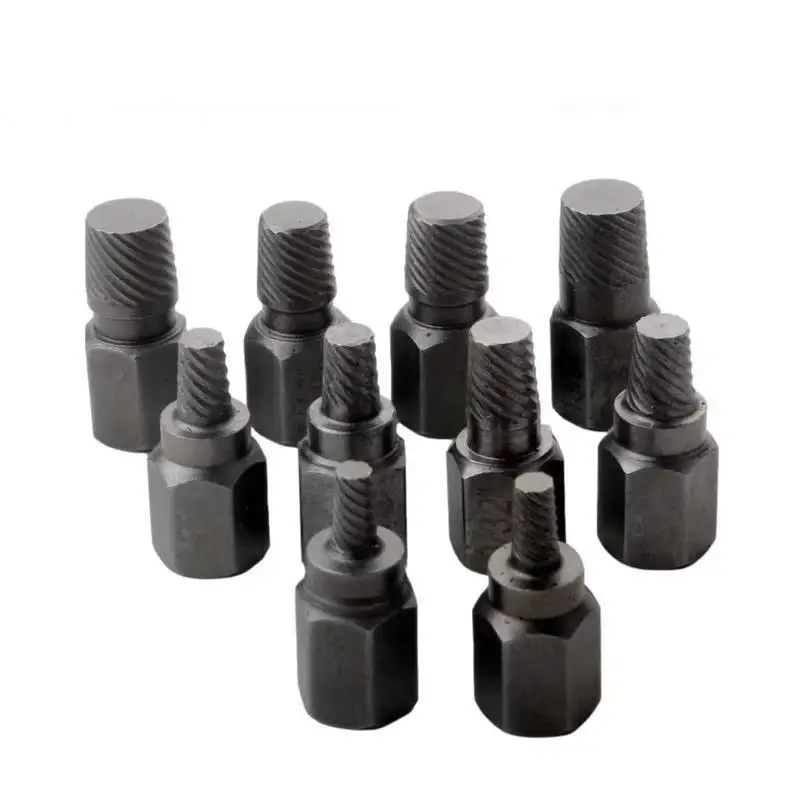 10Pcs Screw Nut Extractor Rusted And Damaged Nut Disassembly Toolbox Sliding Nut Extraction Tool Set Household Portable Tool Kit