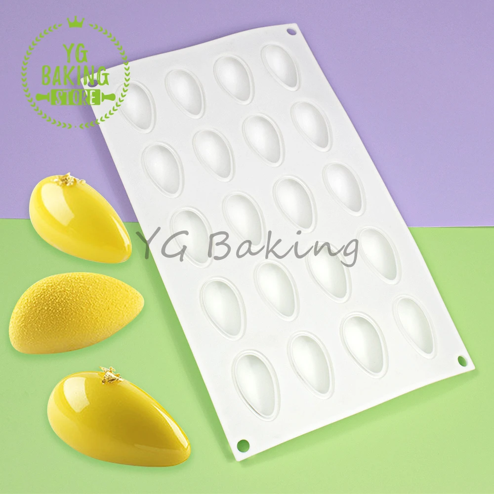 Dorica 20 Hole Olive Design Silicone Mousse Mould DIY Pudding Jelly Chocolate Mold French Dessert Cake Decorating Tools Bakeware