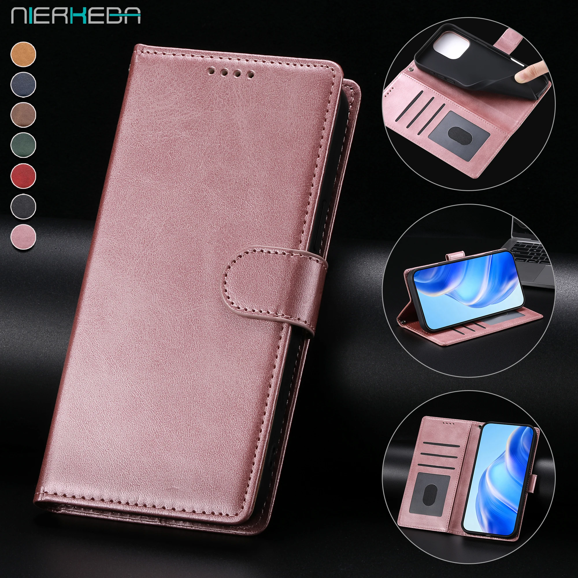 Business Leder Flip Case für Redmi Note 15 14 13 Pro Plus 14C 15C 13C A5 5G Karten Solt Wallet Stand Buch Tasche Tasche Abdeckung