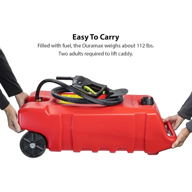 خزان وقود الغاز المحمول الصولجان، علبة حاوية مع مضخة سيفون، 14 جالون، أحمر