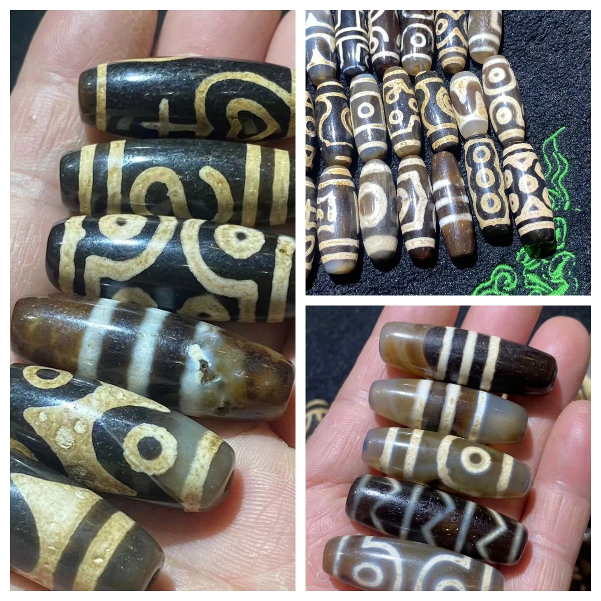 100pcs/lot Limited time discounts Premium variety Ethnic style Weathering of old material Tibetan agate dzi beads wholesale