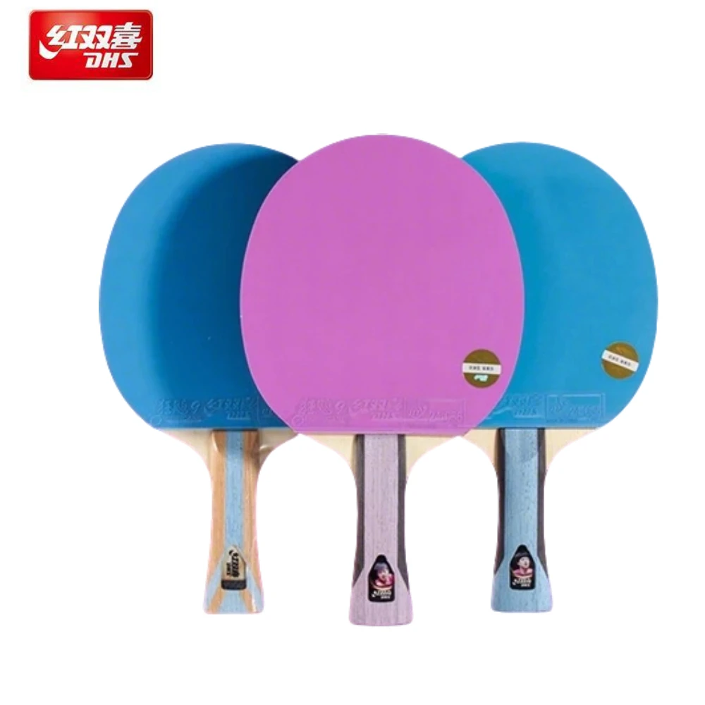 

Professional DHS 6 Star Table Tennis Racket With Hurricane 9+3 Sticky Colorful Rubber Orignal Ping Pong Paddle Racket Bat