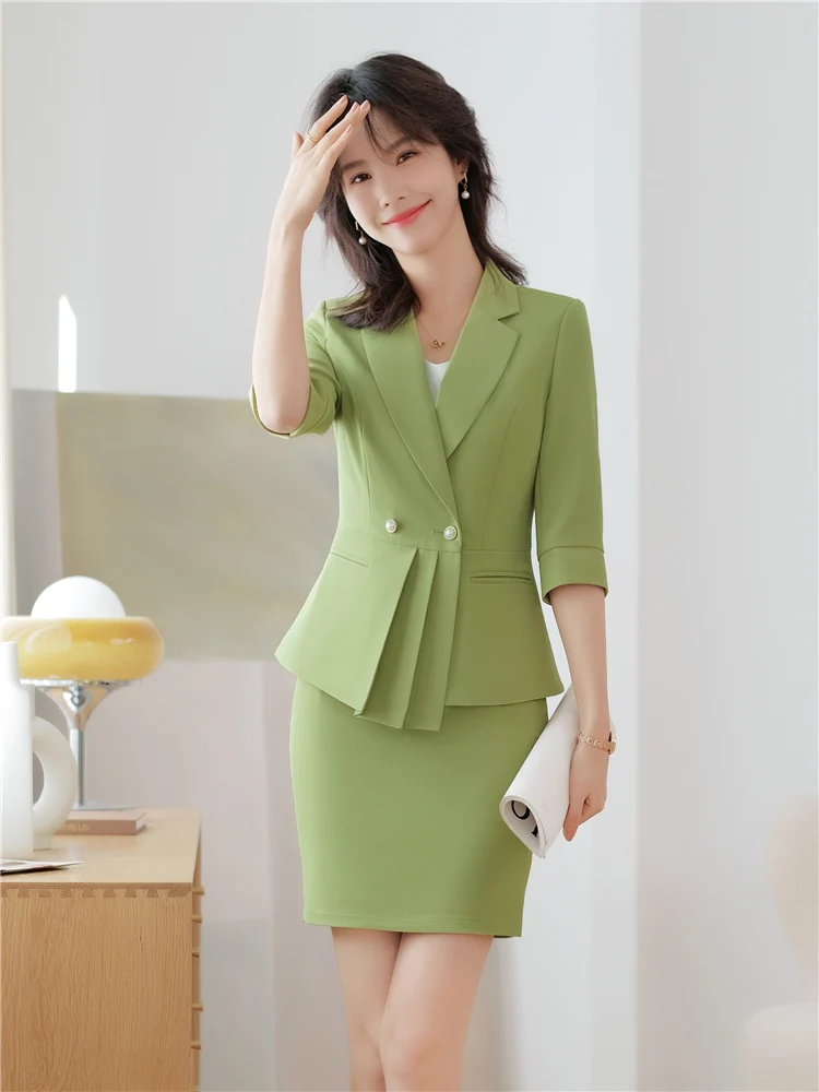 Women\'s Office Suit Skirts Sets For Office Lady Blazer And Skirt 2 Piece Set  Skirt Separetely Work Uniform Business Wear