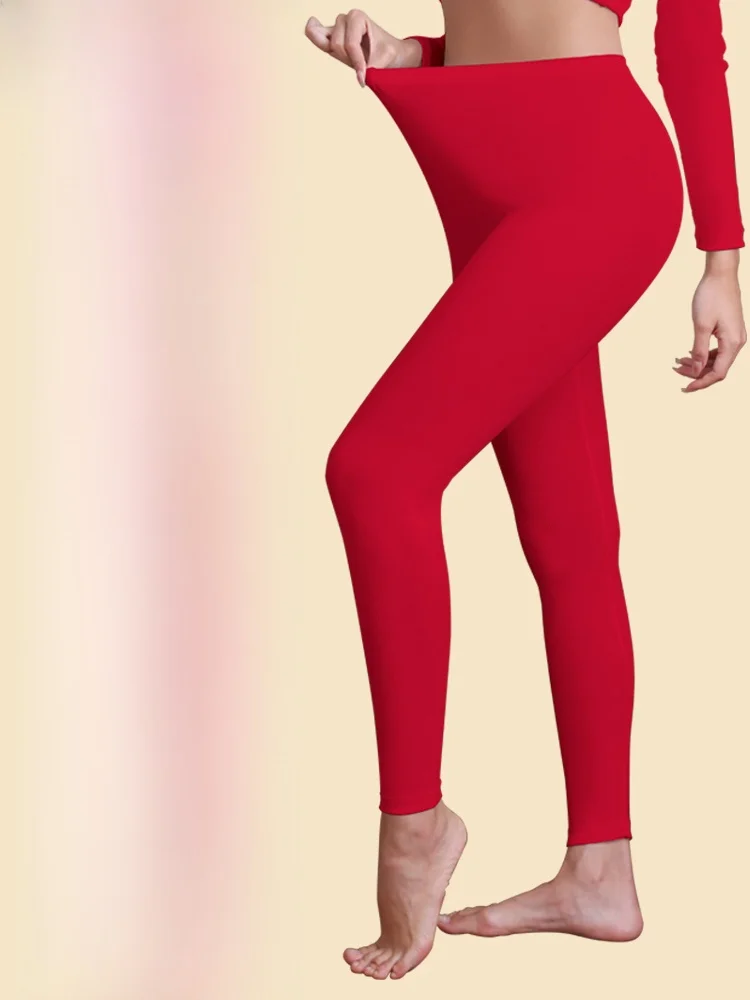 

Red Modal Slimming Autumn Pants for Women High Waist Maternity Winter New Style Comfortable Underwear for Wedding Celebration