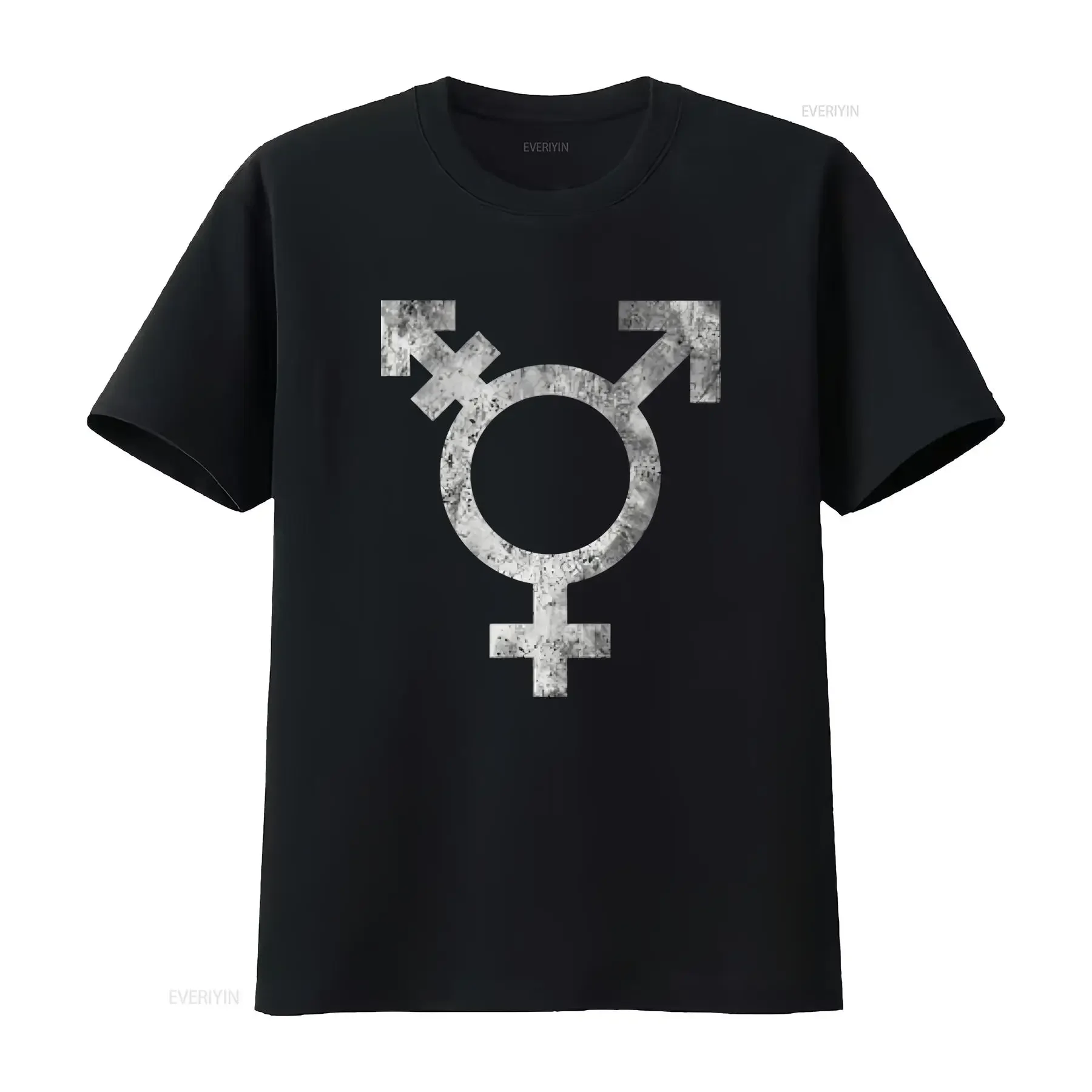 TRANSGENDER SYMBOL T SHIRT Trans Gender Bigender genderqueer rights transsexual vintage Washed Top For Everyday Wear homme