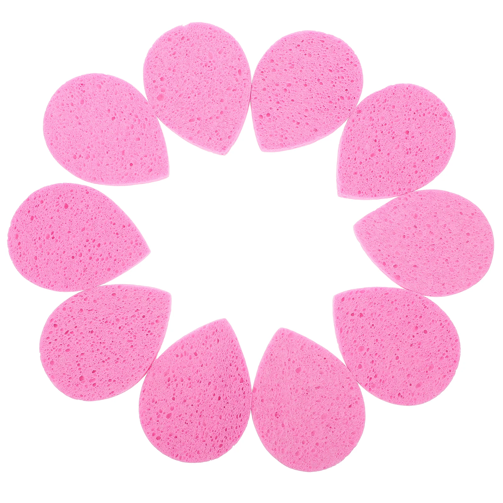 

10Pcs Makeup Removal Sponges Multi-Function Compact Facial Cleaning Pads Reusable Face Scrubbers Travel Home Use