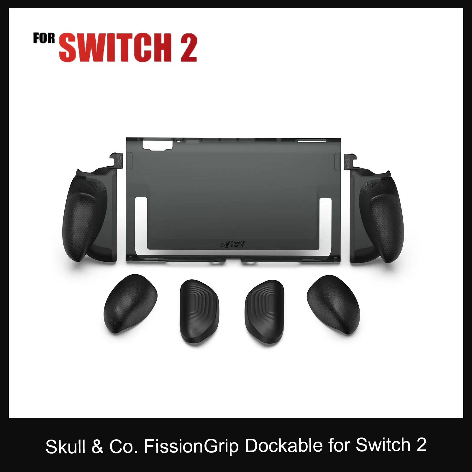 Savage Raven by Skull & Co. FissionGrip Revolutionary Split Protective Case Dockable Cover for Nintendo Switch 2 Game Console
