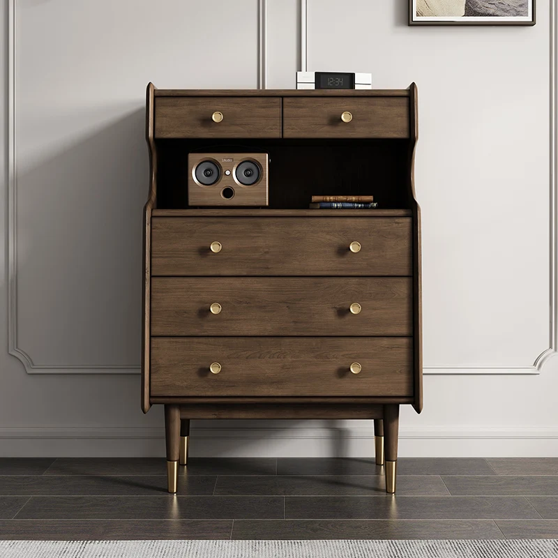 

Nordic solid wood chest of drawers living room full storage locker medieval boxwood chest of drawers.