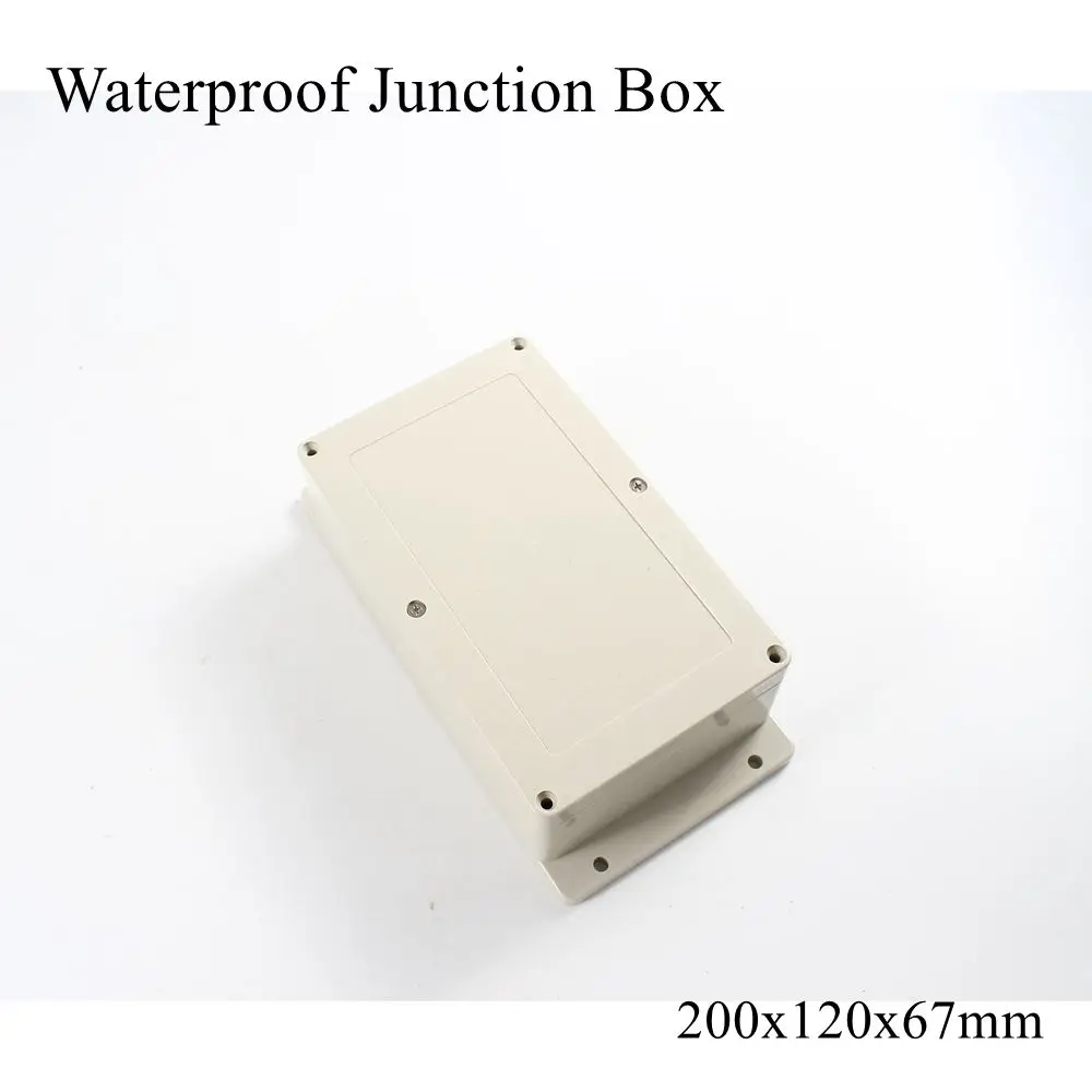 

200x120x67mm Junction Box IP65 ABS Waterproof Plastic Enclosure Project Instrument Case Outdoor Cable Connection Electrical