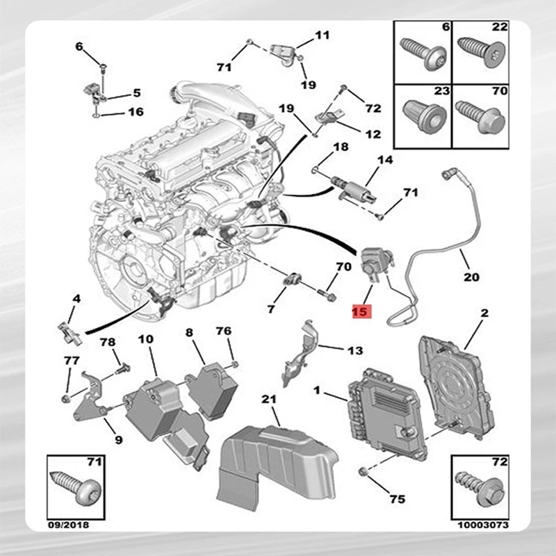 9830210580 Turbo Boost Pressure Solenoid Valve For Peugeot 308 408 508 RCZ Citroen C3 C4 C5 1922V6 V759537280