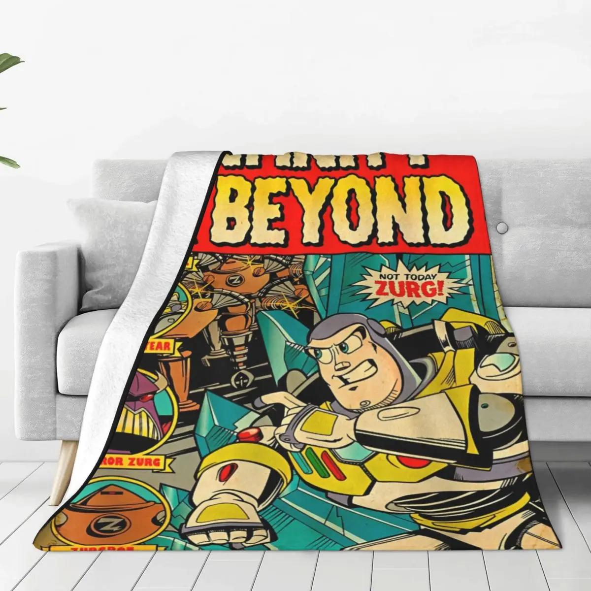 Relax Toy Story Buzz Lightyear Retro Comic Blanket Merch Bedding Decorative Throw Blankets Soft Fleece for Car