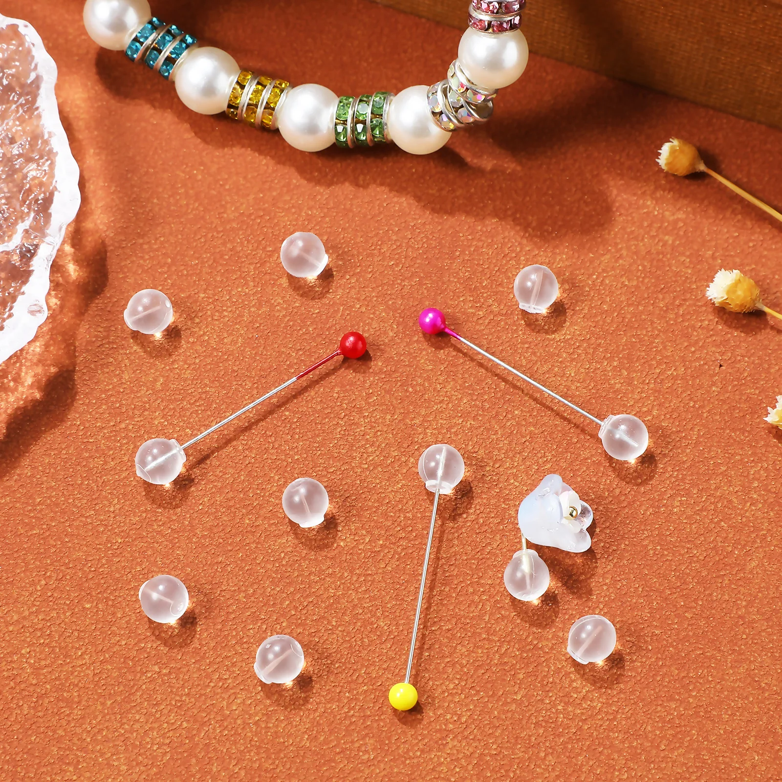 

50Pcs Clear Earring Backs Replacement Secure Comfortable Safety Stoppers for Heavy Ear Studs Accessories Women