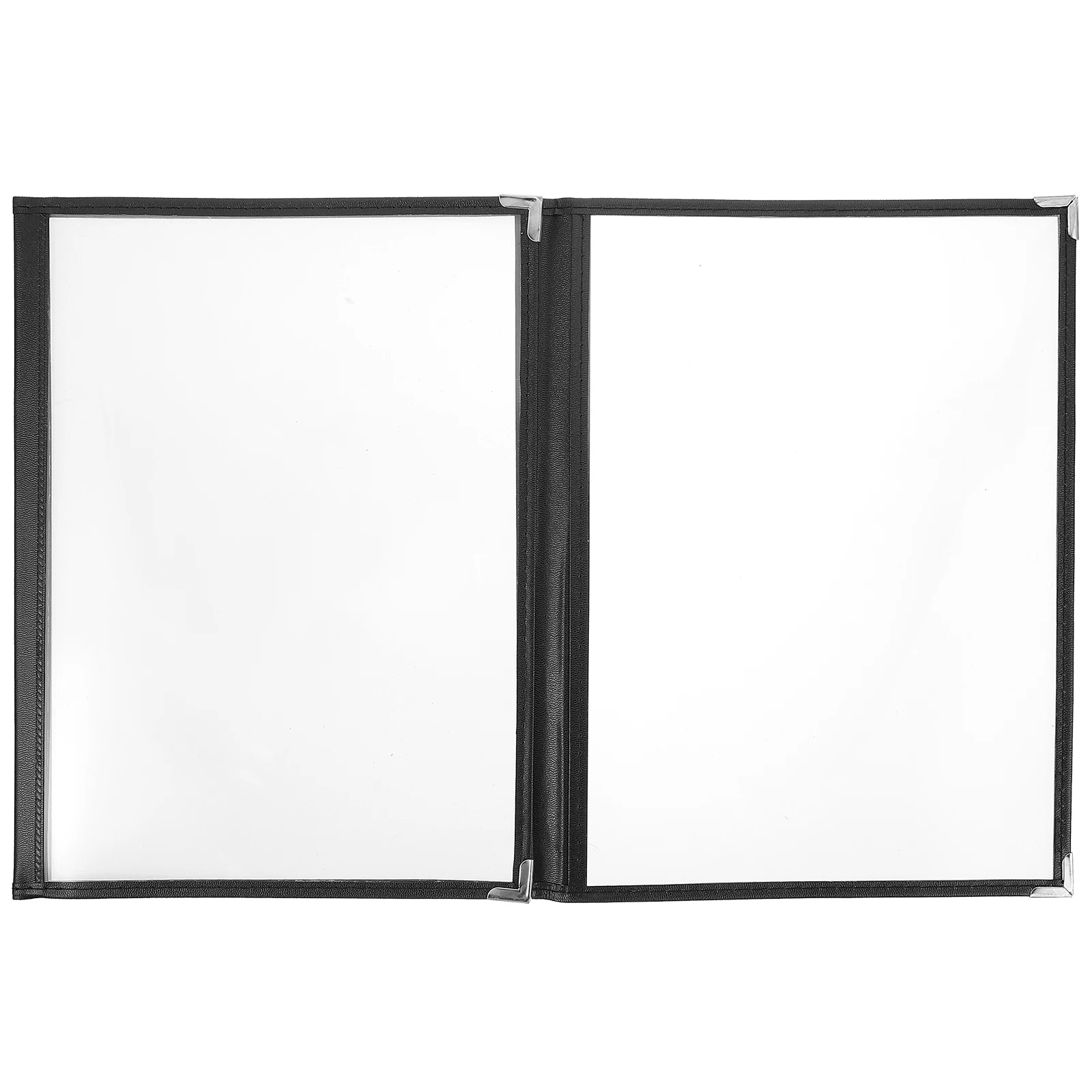 

1pc Clear Pvc Binder Cover Folder Restaurant Supply Kitchen Menu Holder Rounded Corner Easy Storage Exquisite Looseleaf