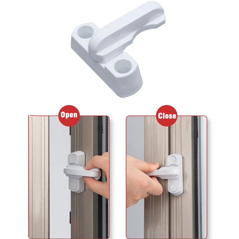 Child Safe Security Window Door Sash Lock Safety Lever Handle Sweep Latch Alloy T-lock Security Door Replacement Lock