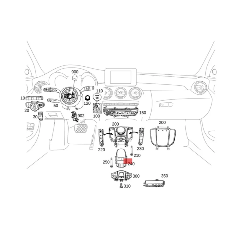 

Прочный 2X A2059008018 Автомобильная центральная консоль, чехол для мыши, переключатель рукописного ввода, тачпад для Mercedes C GLC Class W205 W253 W166