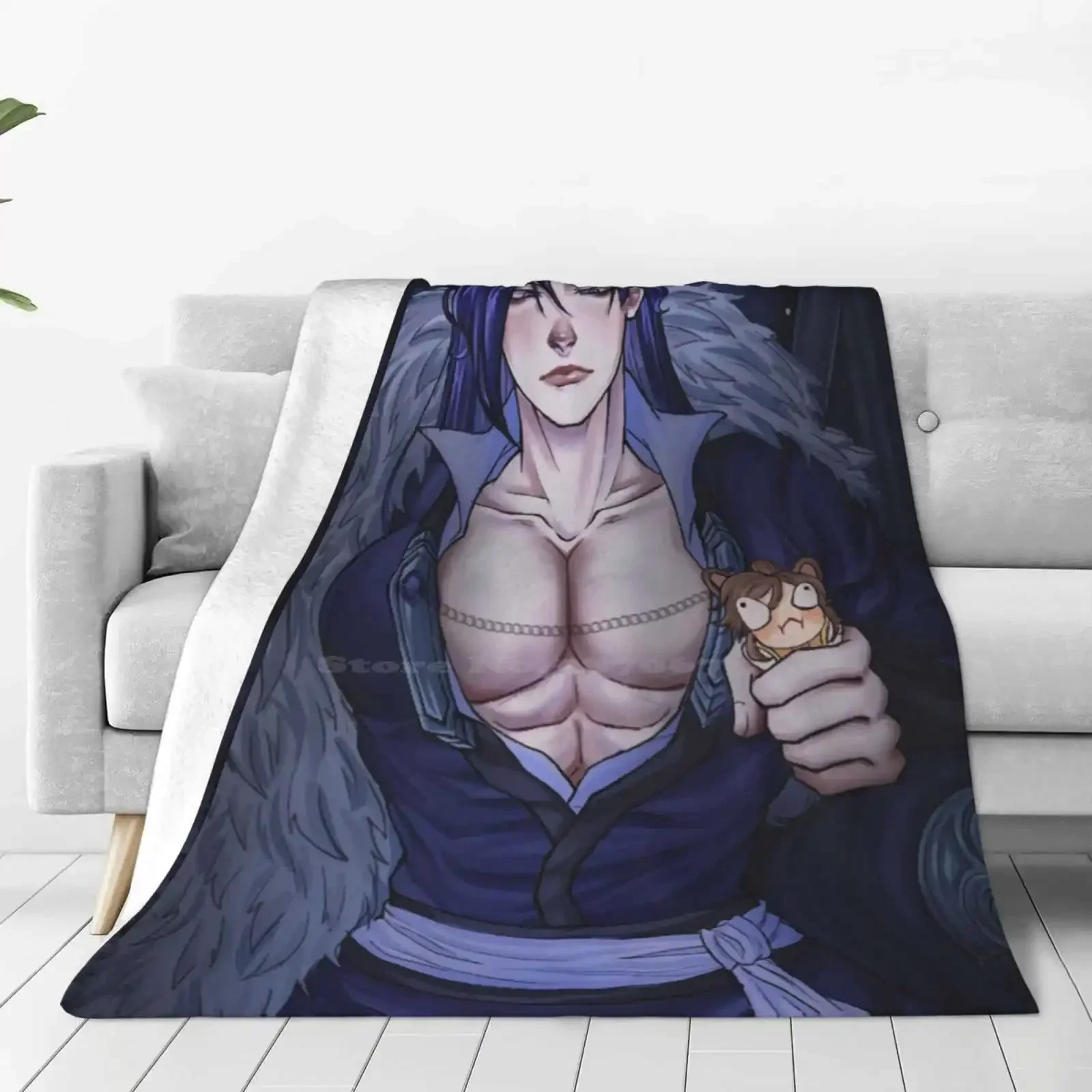 Mobei-Jun Hot Sale Printing High Qiality Warm Flannel Blanket The Villians Self Saving System Svsss