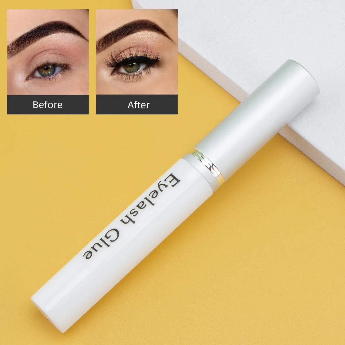 กาวติดขนตาปลอมแห้งเร็วที่มองไม่เห็นโปร่งใส self-grafting ขนตาเหนียวอ่อนไม่ระคายเคืองที่ถอดออกได้ทิ้ง